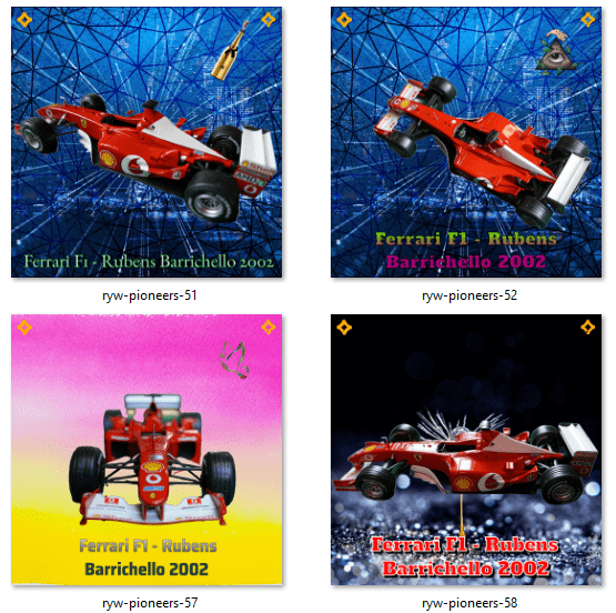 Barrichello Pioneer NFT #51-52-57-58