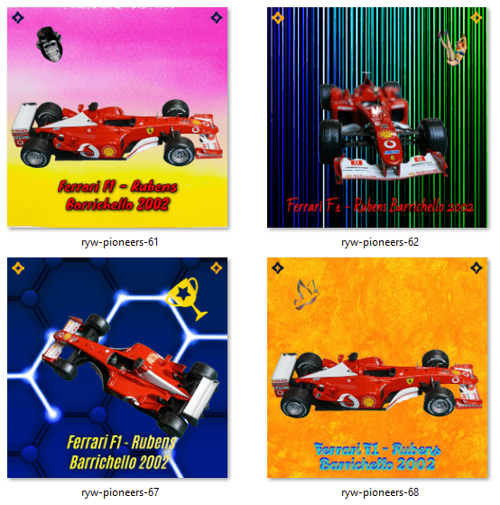 Barrichello Pioneer NFT #61-62-67-68