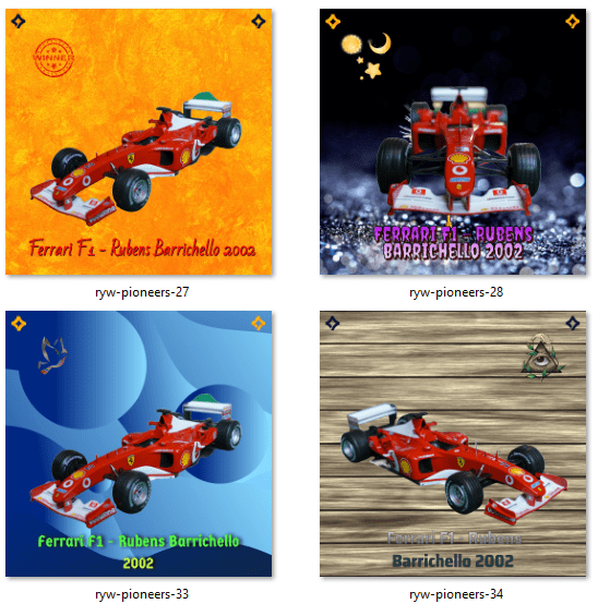 Barrichello Pioneer NFT #27-28-33-34