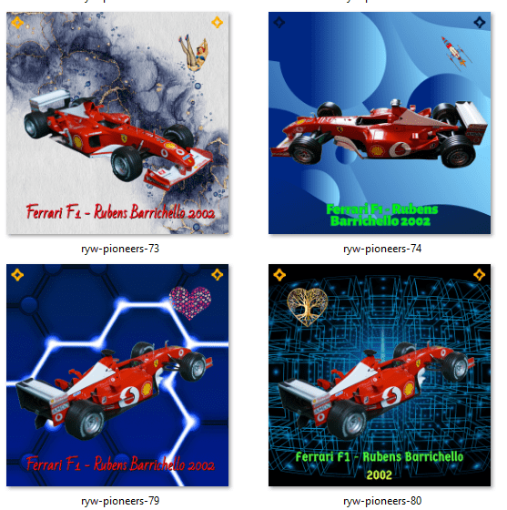 Barrichello Pioneer NFT #73-74-79-80