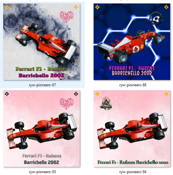 Barrichello Pioneer NFT #87-88-93-94