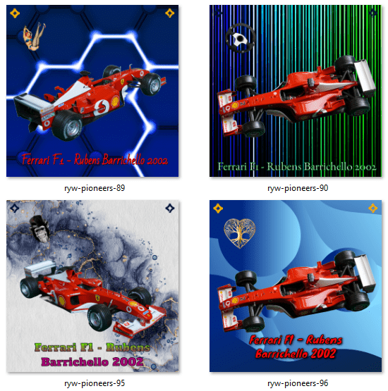 Barrichello Pioneer NFT #89-90-95-96