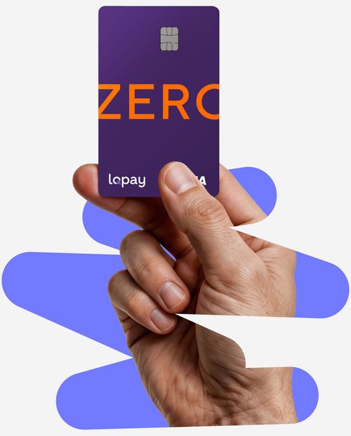 hand holding lopay reward card