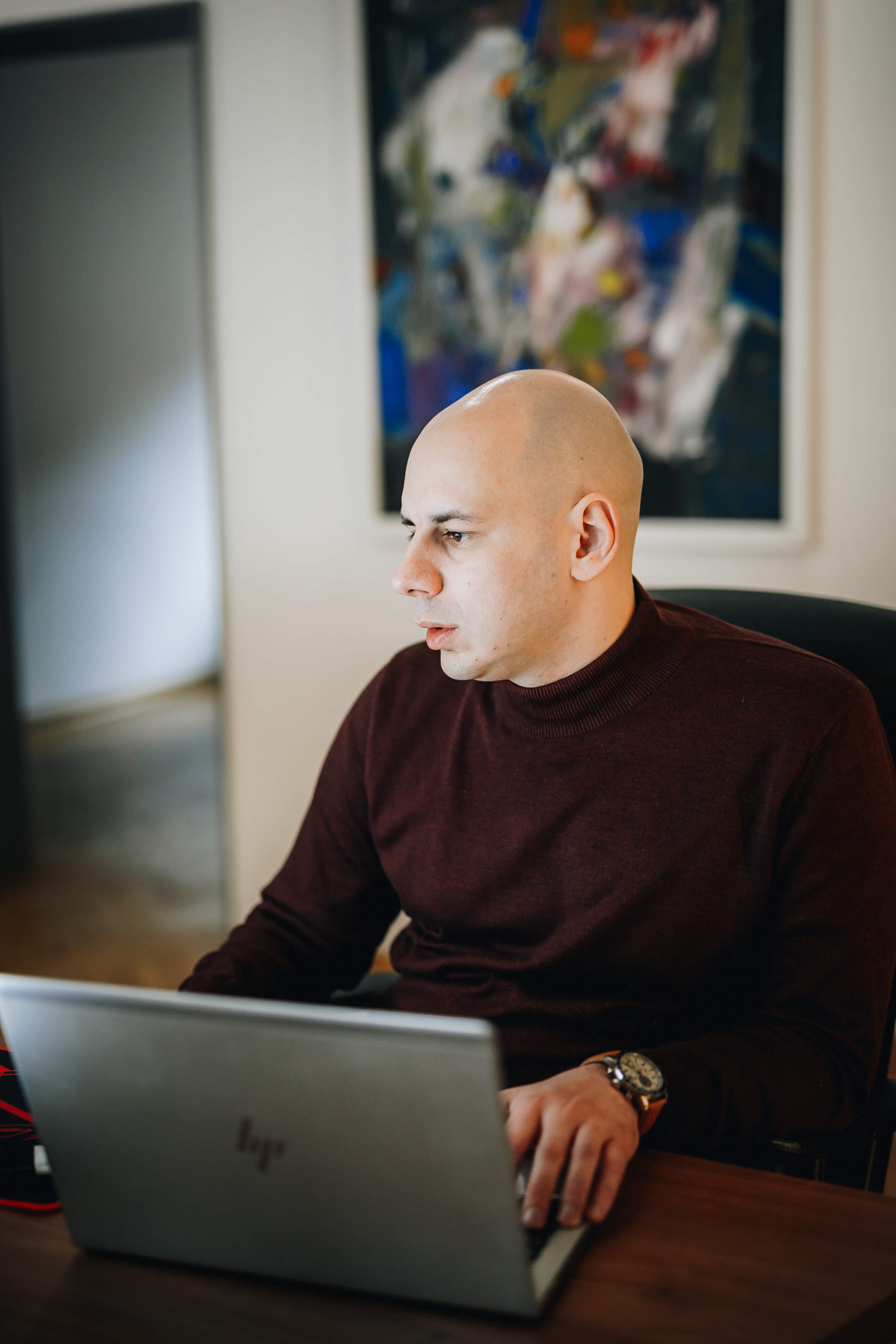 Software Developer working on a project