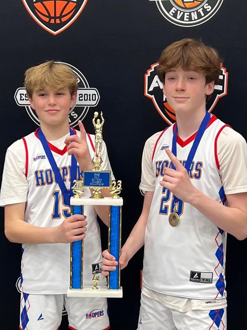 Tournament photo with trophy