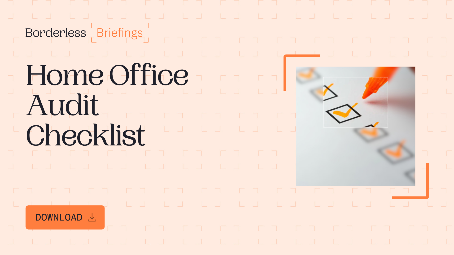 Borderless checklist cover: Home Office audit checklist