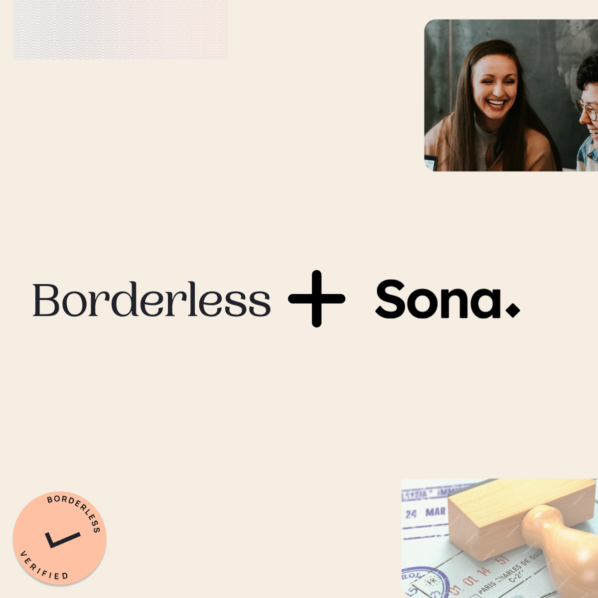Borderless article graphic: Borderless and Sona partner to simplify sponsorship and workforce management