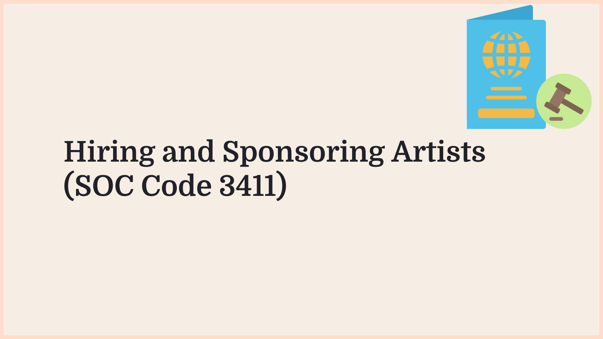 Borderless article graphic: hiring and sponsoring artists (SOC Code 3411)