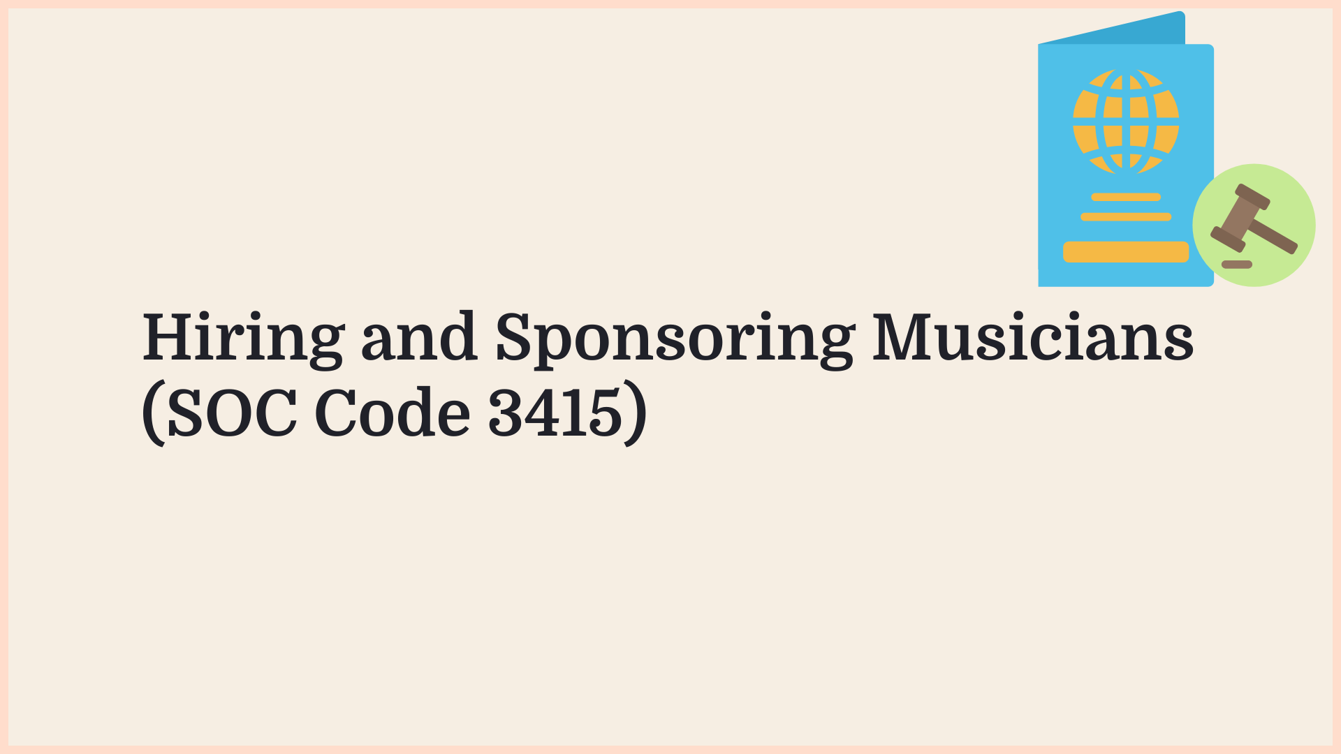 Borderless article graphic: hiring and sponsoring musicians (SOC Code 3415)