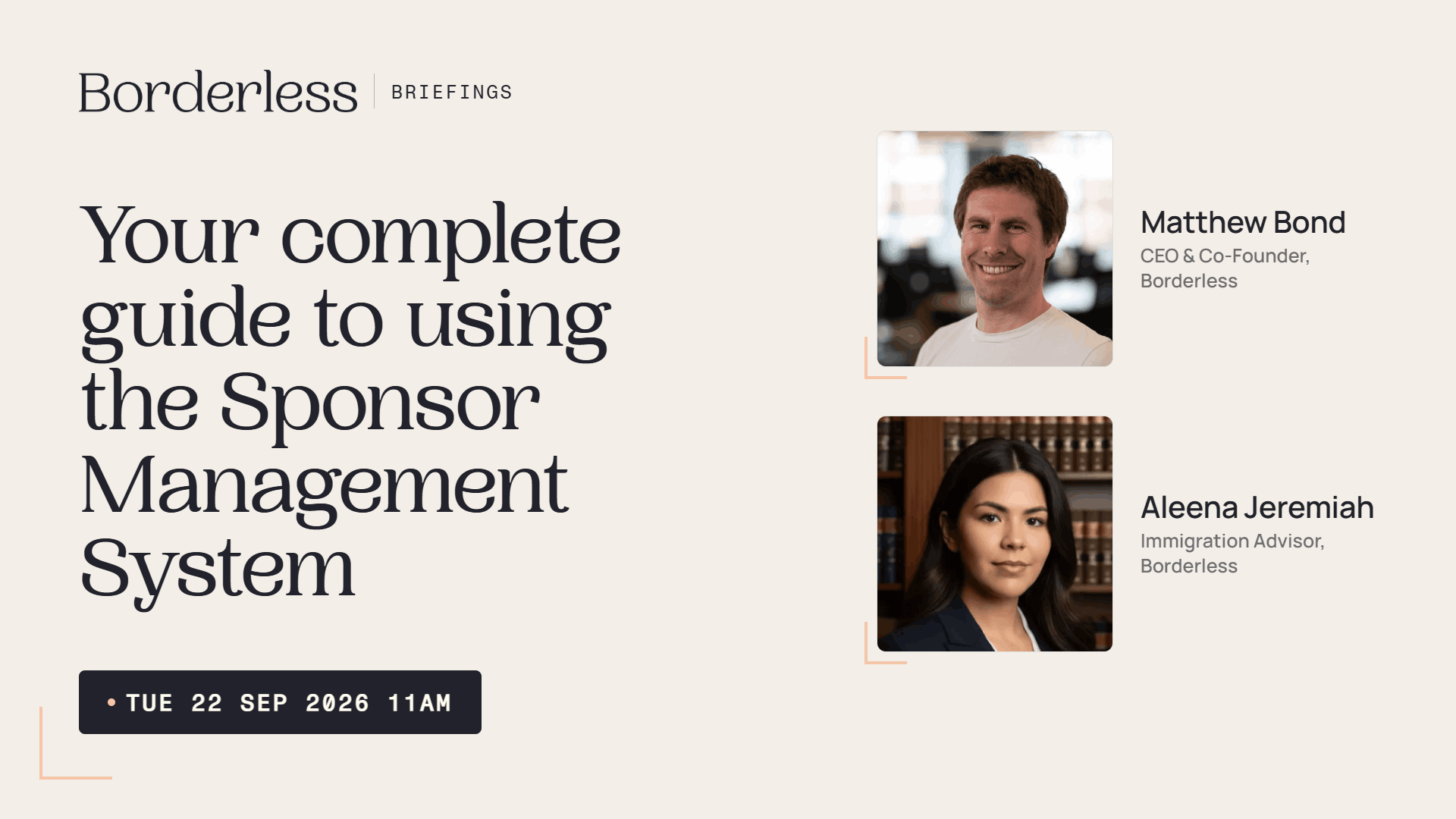 Borderless Briefings webinar: Your complete guide to using the Sponsor Management System