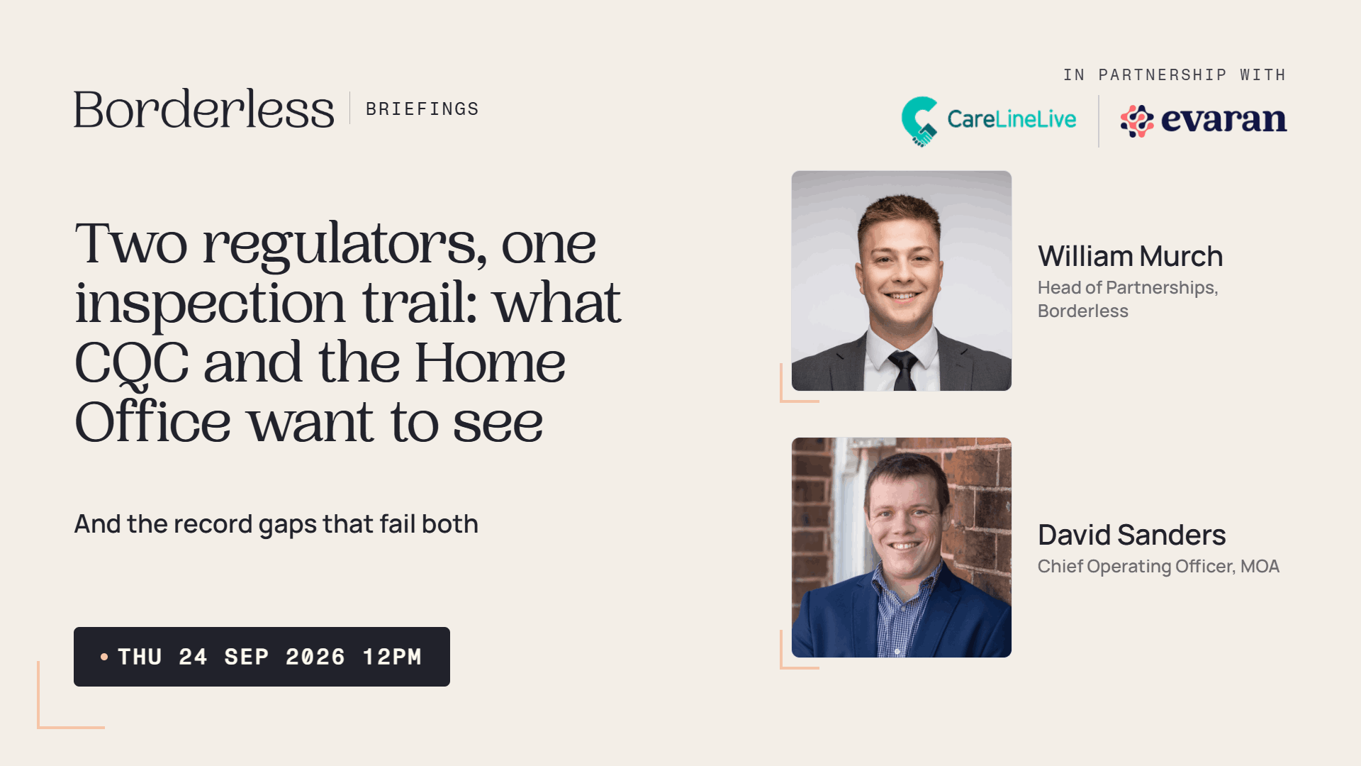 Borderless Briefings webinar: two regulators, one inspection trail, what CQC and the Home Office want to see