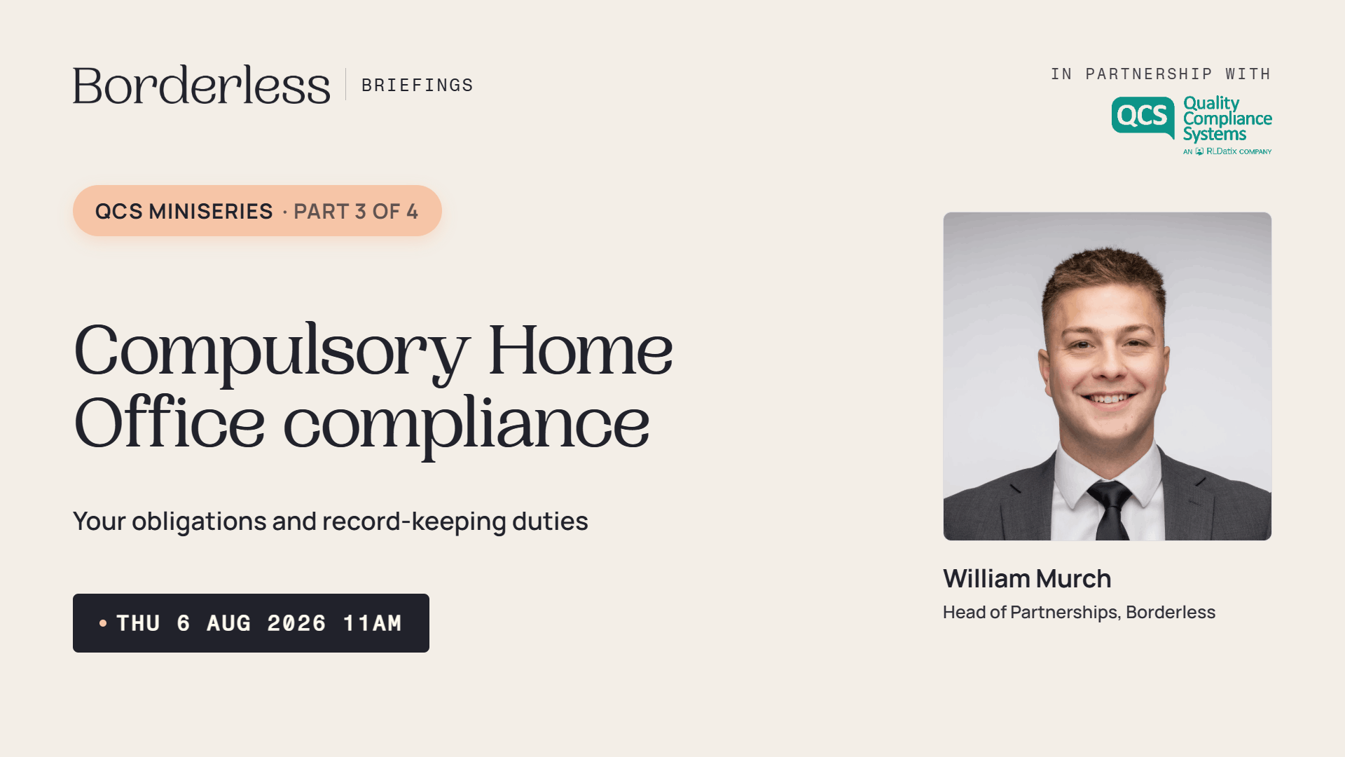 Borderless Briefings webinar: compulsory Home Office compliance, your obligations and record-keeping duties
