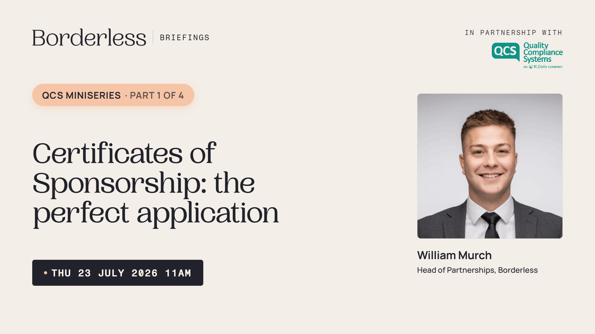 Borderless Briefings webinar: Certificates of Sponsorship (CoS)