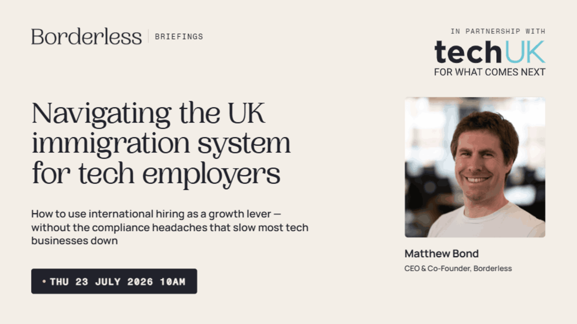 Borderless Briefings webinar: navigating the UK immigration system for tech employers
