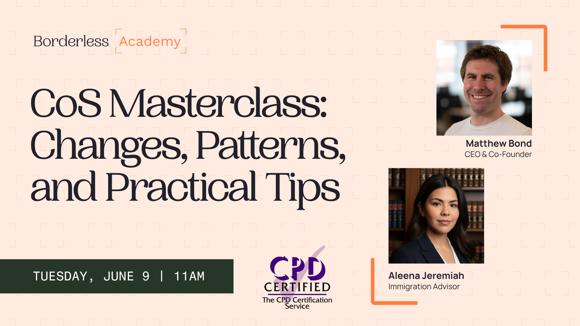 Borderless Briefings webinar: CoS masterclass, changes, patterns and practical tips