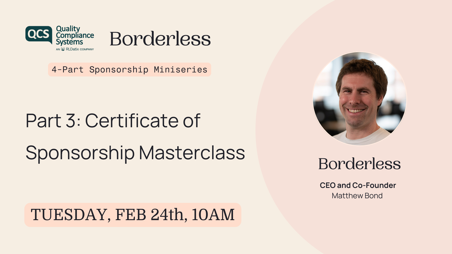Borderless Briefings webinar: Borderless x QCS, Certificate of Sponsorship masterclass