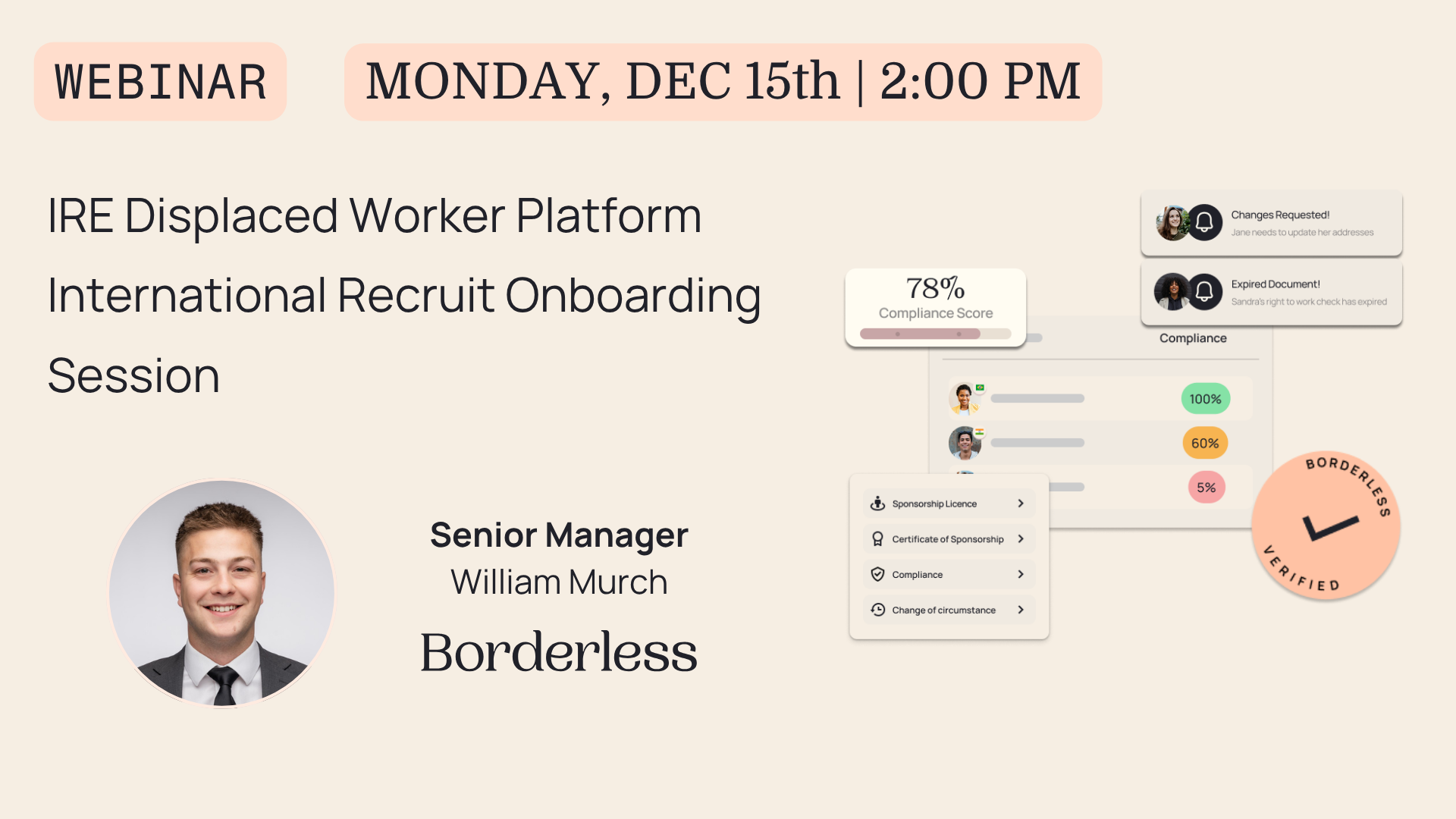 Borderless Briefings webinar: displaced worker platform recruit onboarding, 15 December