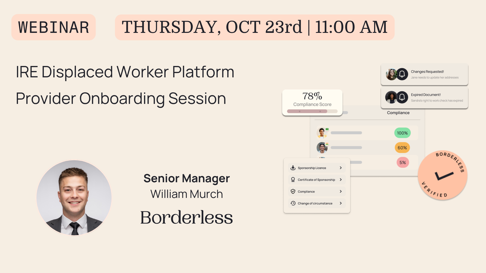 Borderless Briefings webinar: displaced worker platform provider onboarding, 23 October