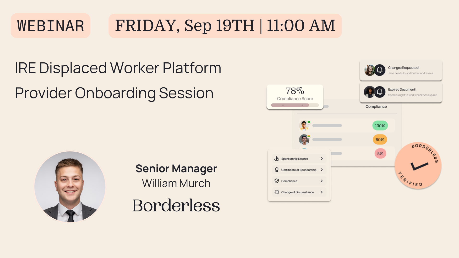 Borderless Briefings webinar: displaced worker platform provider onboarding, 19 September
