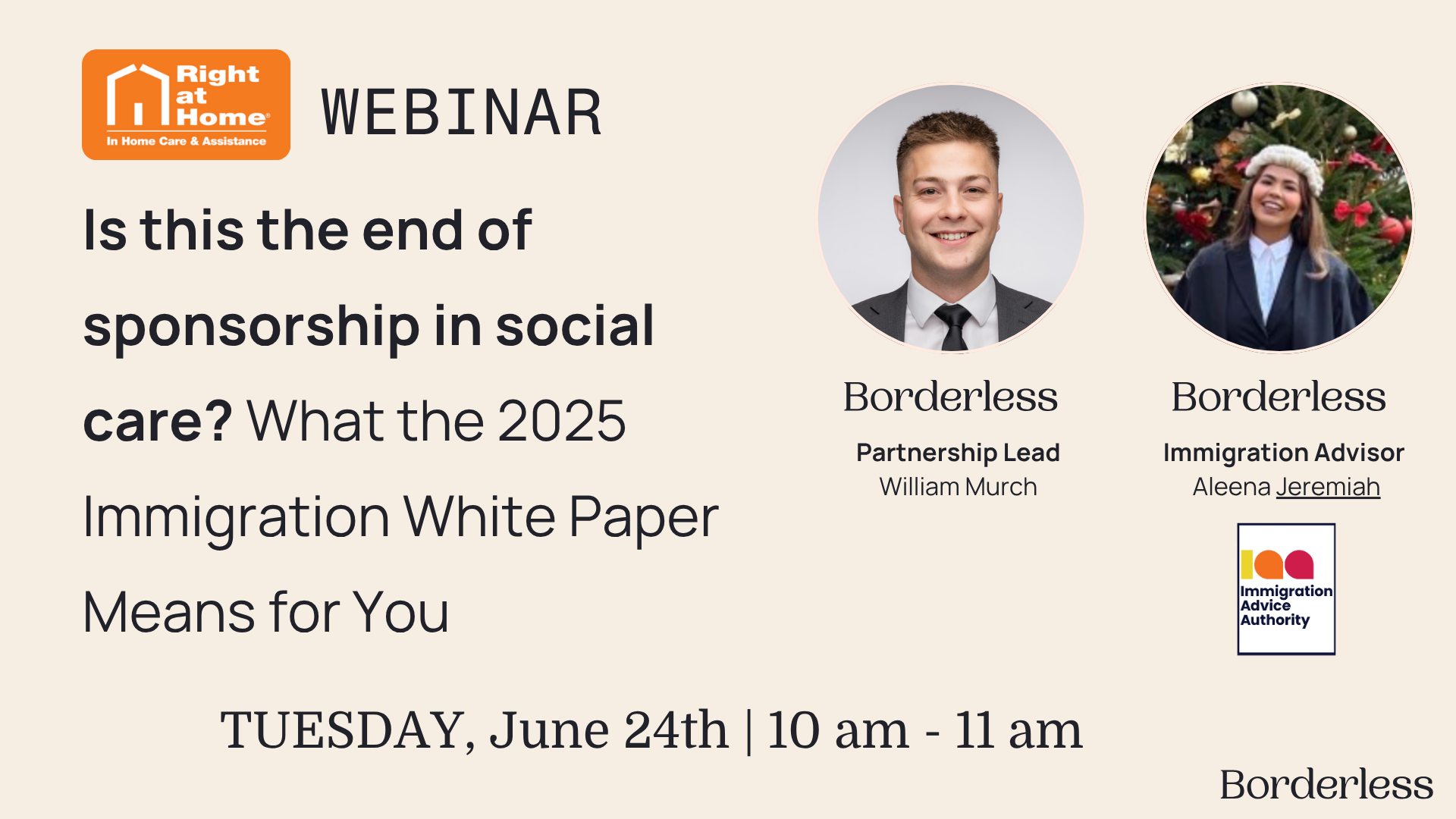 Borderless Briefings webinar: Right at Home, end of care sponsorship? The 2025 white paper