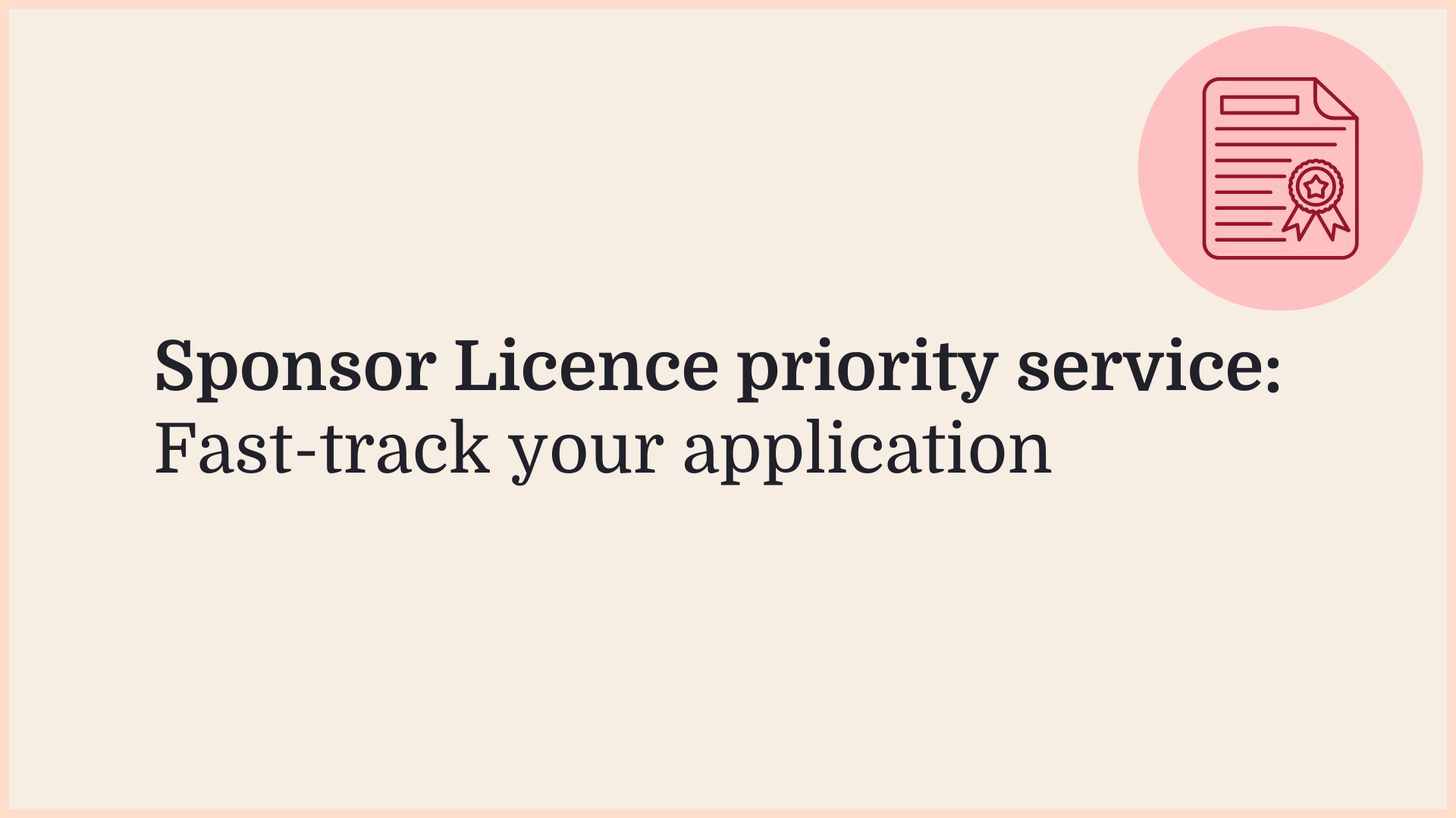 Borderless article graphic: sponsor licence priority service, fast-track your application