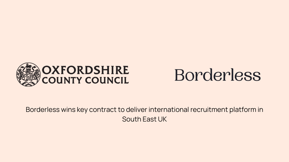 Borderless article graphic: Borderless wins a government contract to deliver an international recruitment platform in the South East