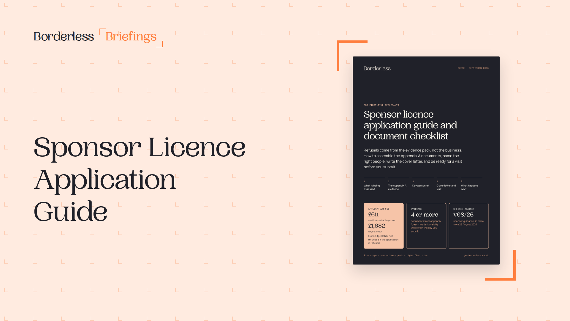 Borderless guide cover: sponsor licence application guide and document checklist