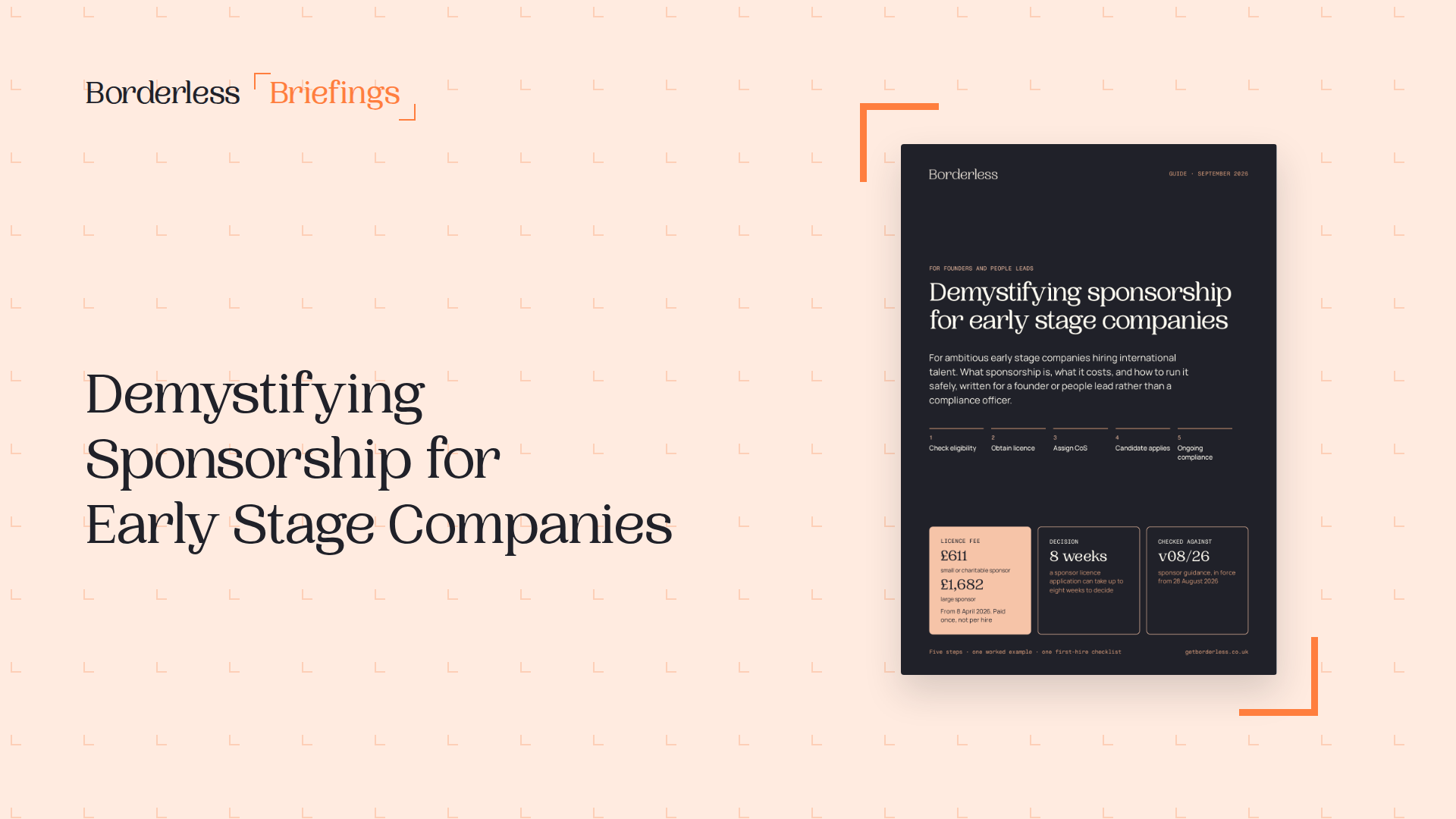 Borderless guide cover: demystifying sponsorship for early stage companies