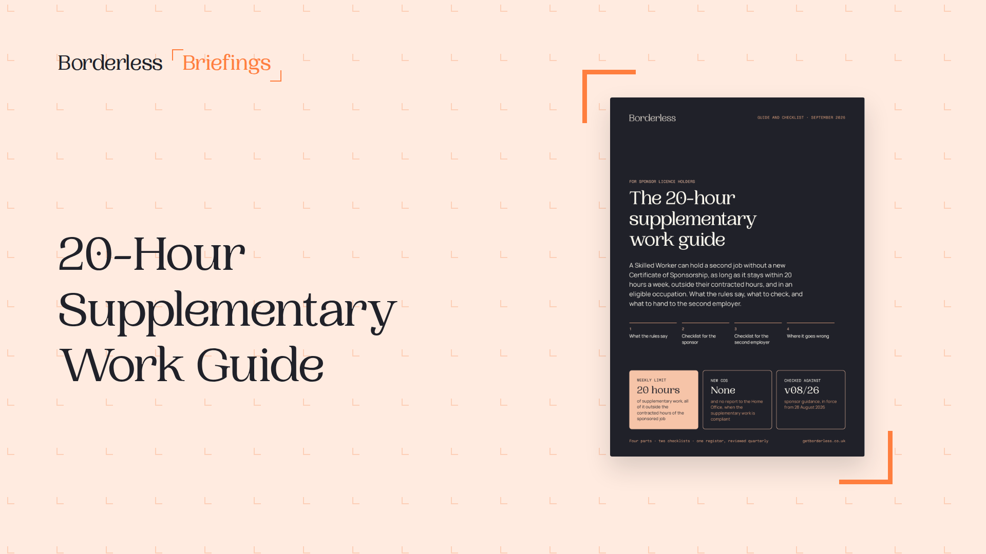 Borderless guide cover: the 20-hour supplementary work guide and compliance checklist