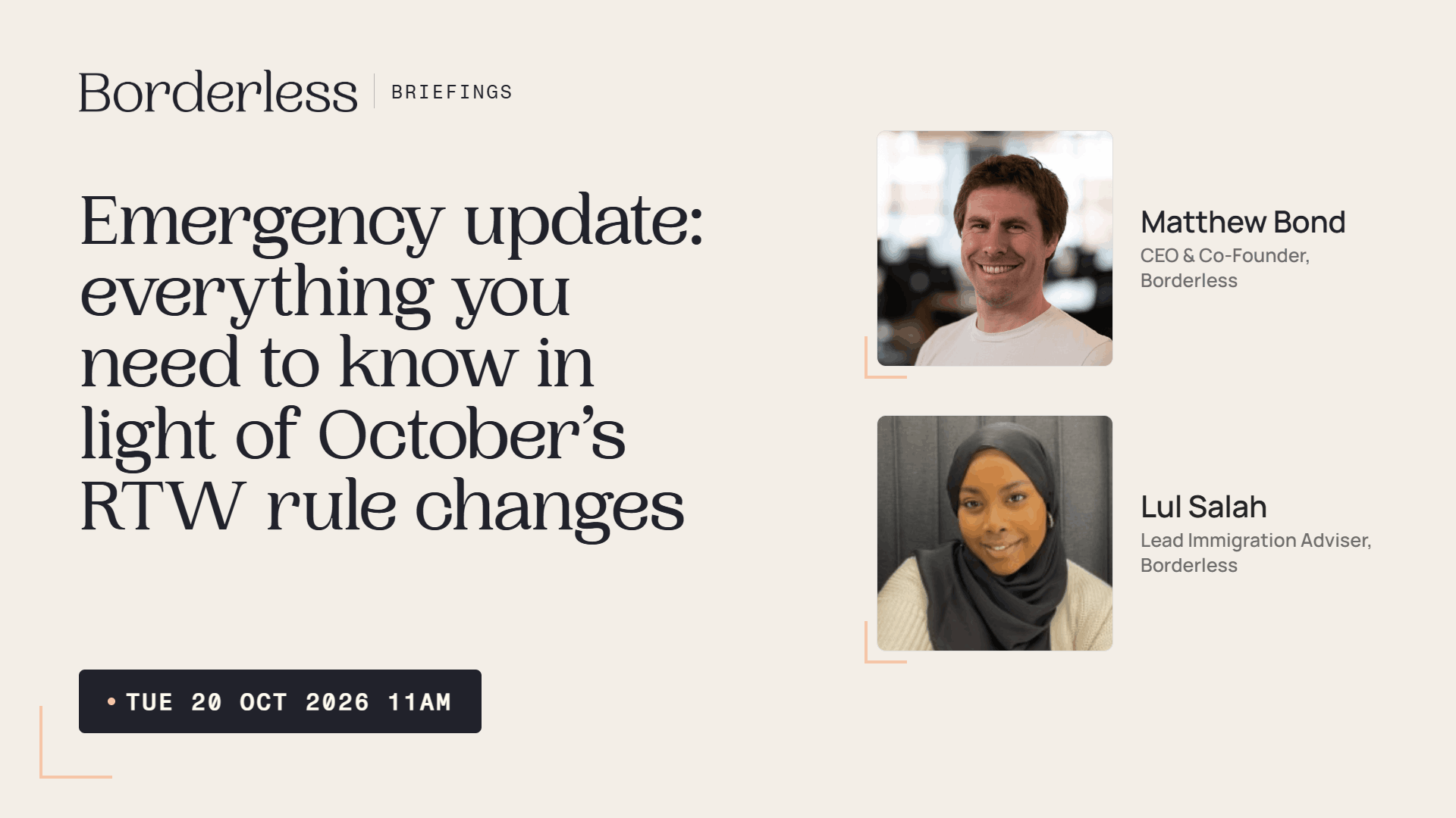 Borderless Briefings webinar: emergency update on October's right to work rule changes
