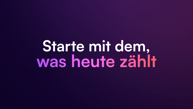 Go-Live in Monaten, nicht in Jahren