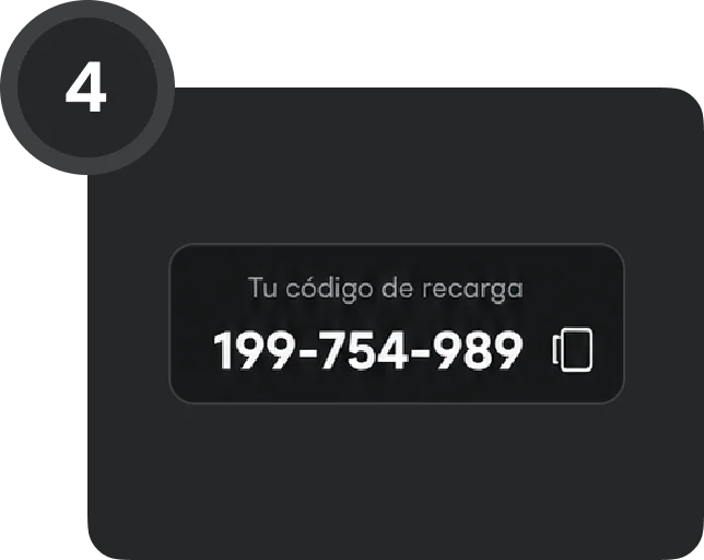 Paso 4: muestra tu Zapping ID y paga en efectivo