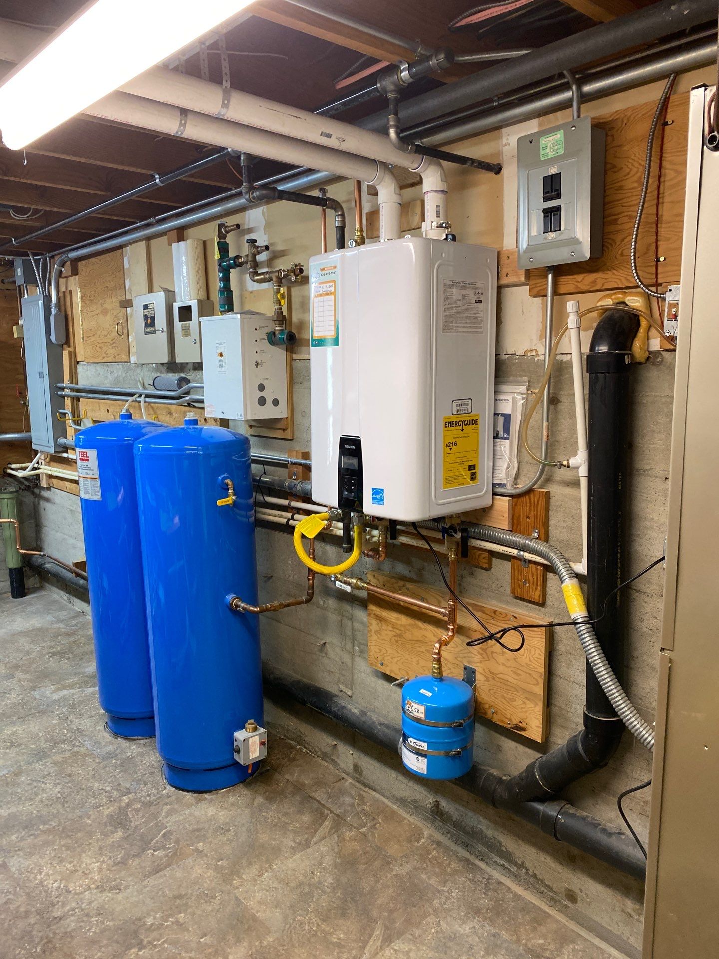 Navien NPE-240A2 Propane Tankless With Roof Vent