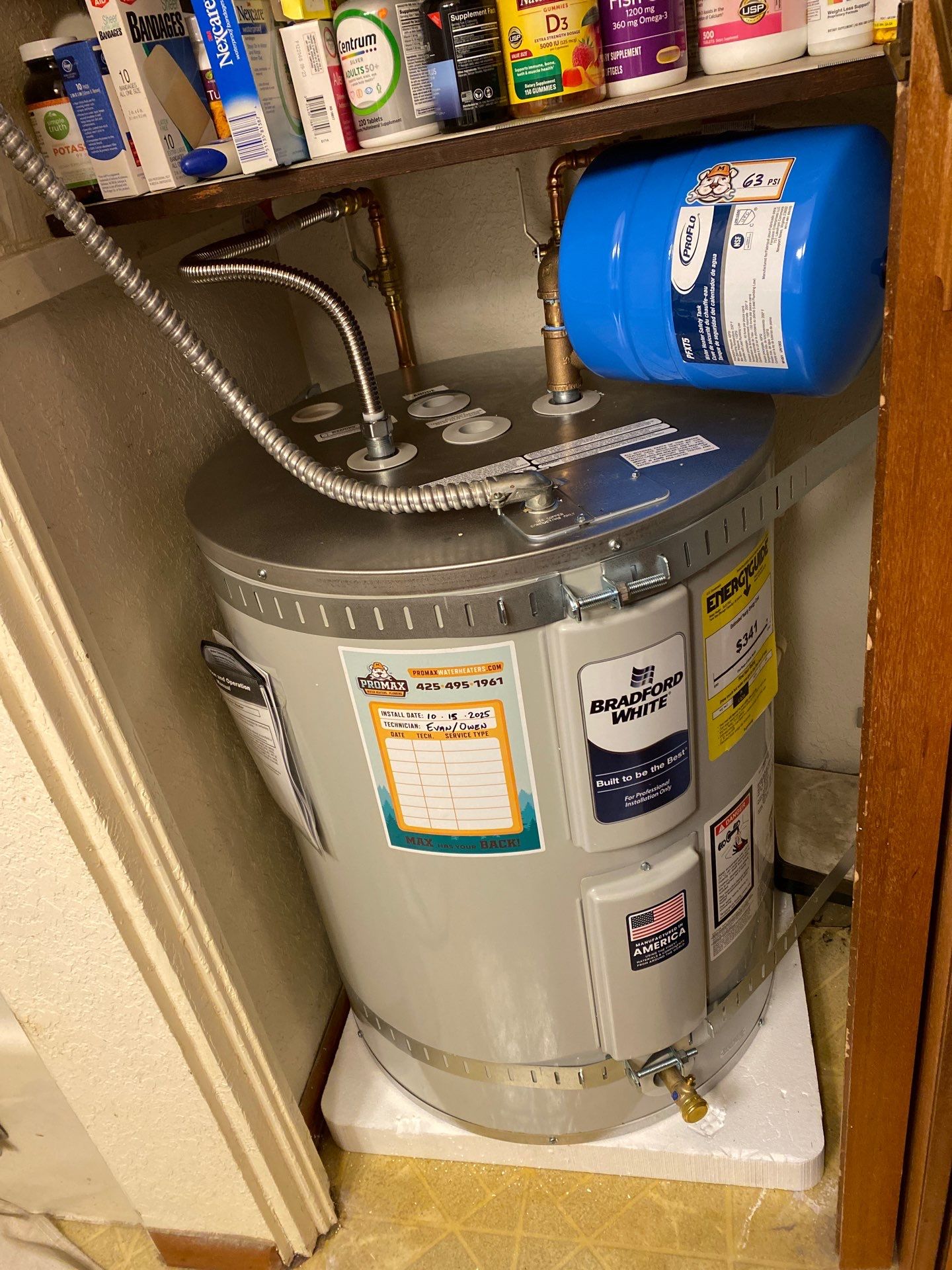 Replaced Lowboy Electric Water Heater