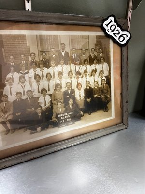 1926 graduation class photo framed PS 115 Brooklyn students