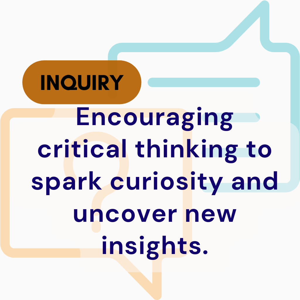 KitUp Pillar: Inquiry - Encouraging critical thinking to spark curiosity and uncover new insights.
