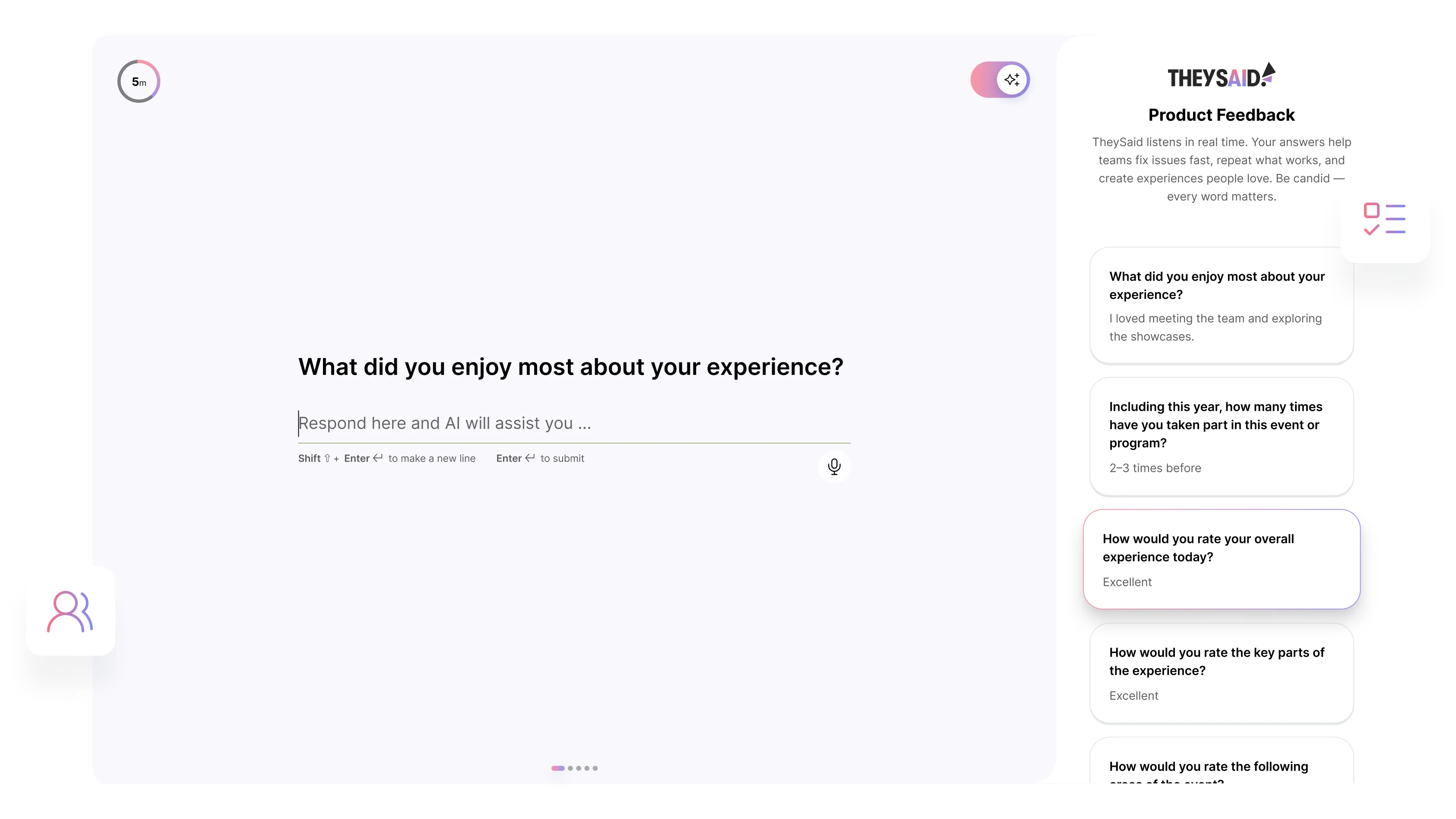 TheySaid AI Forms Builder