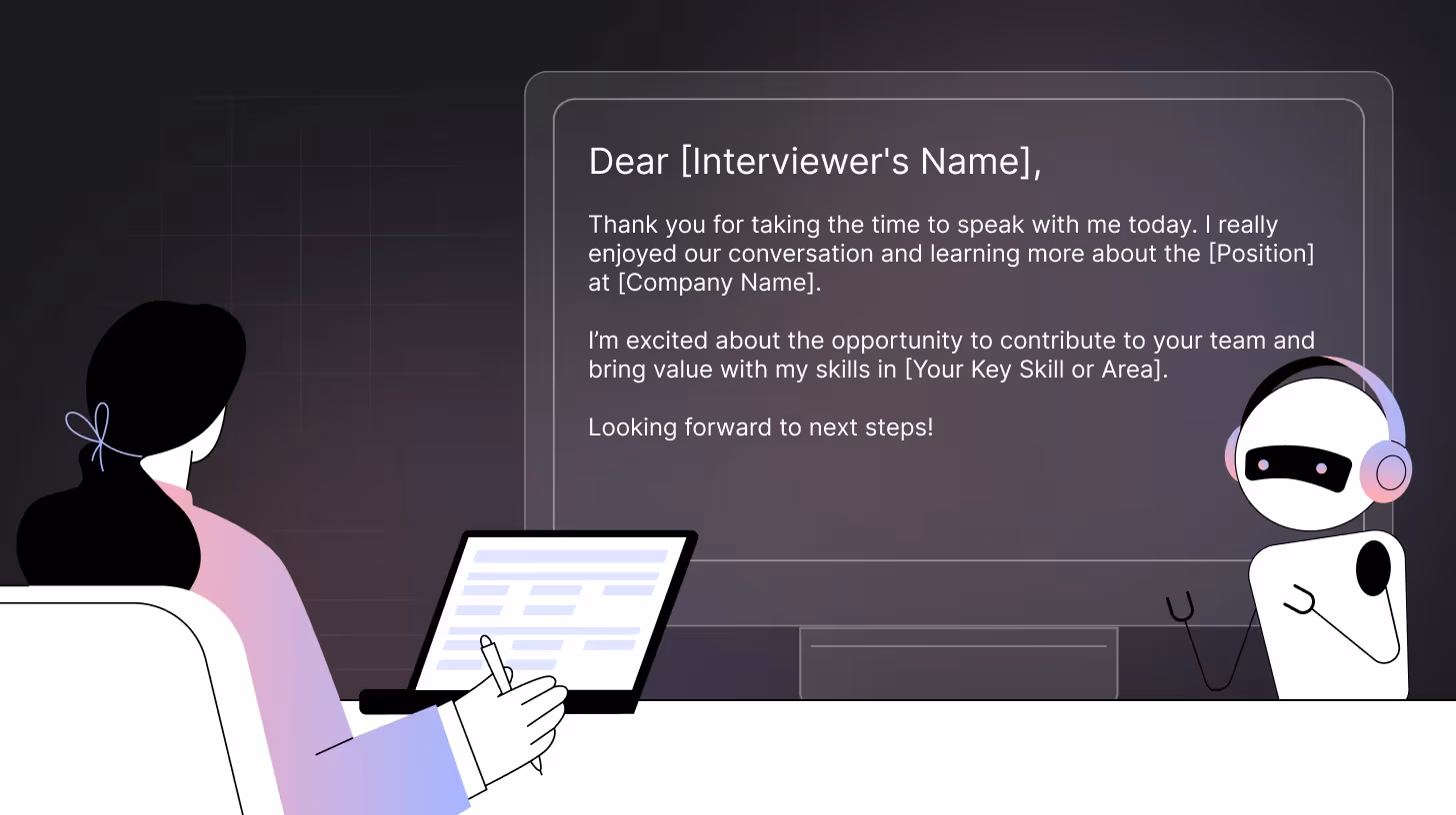AI Thank You Letter After an Interview