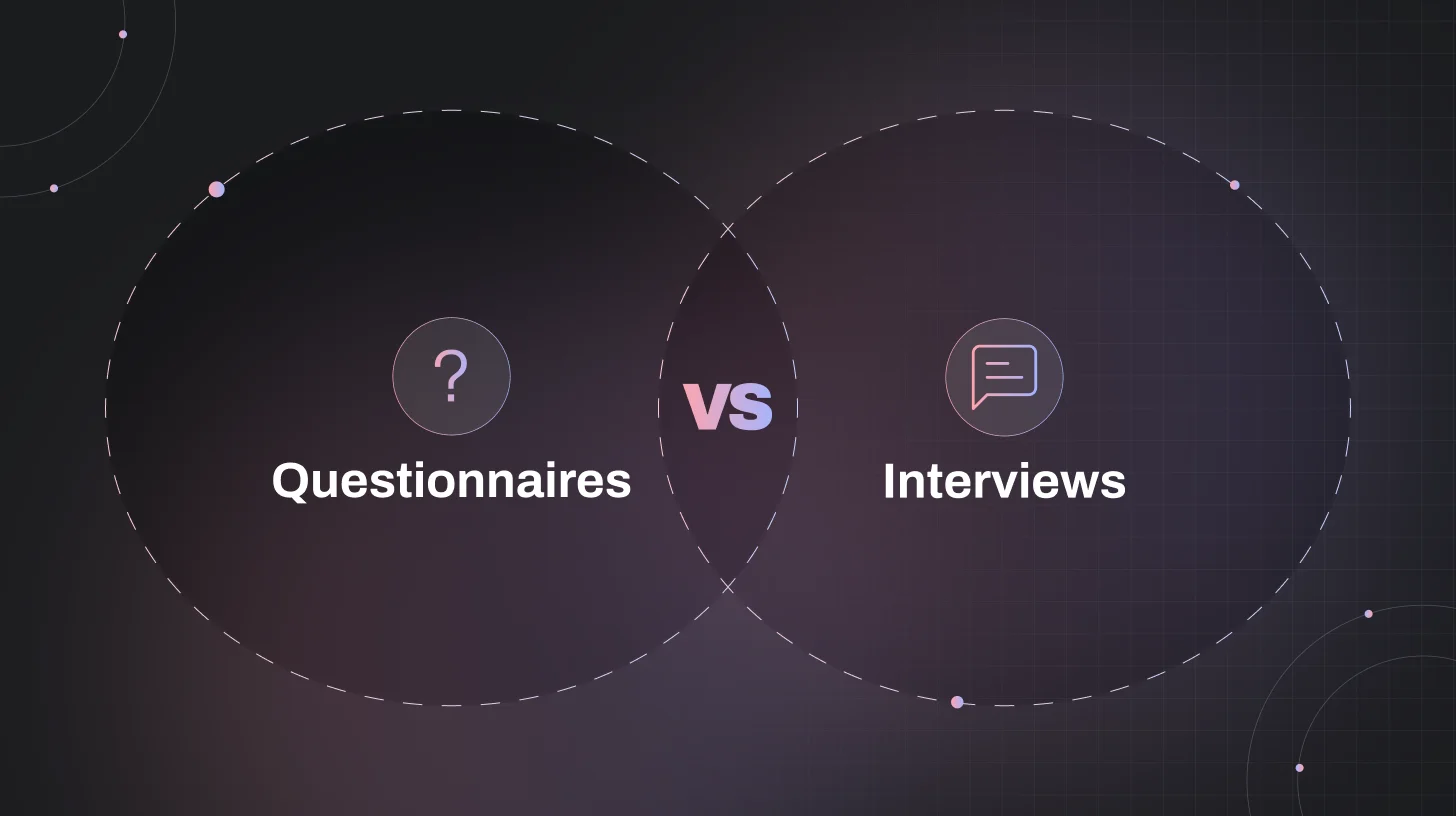 Questionnaires vs Interviews