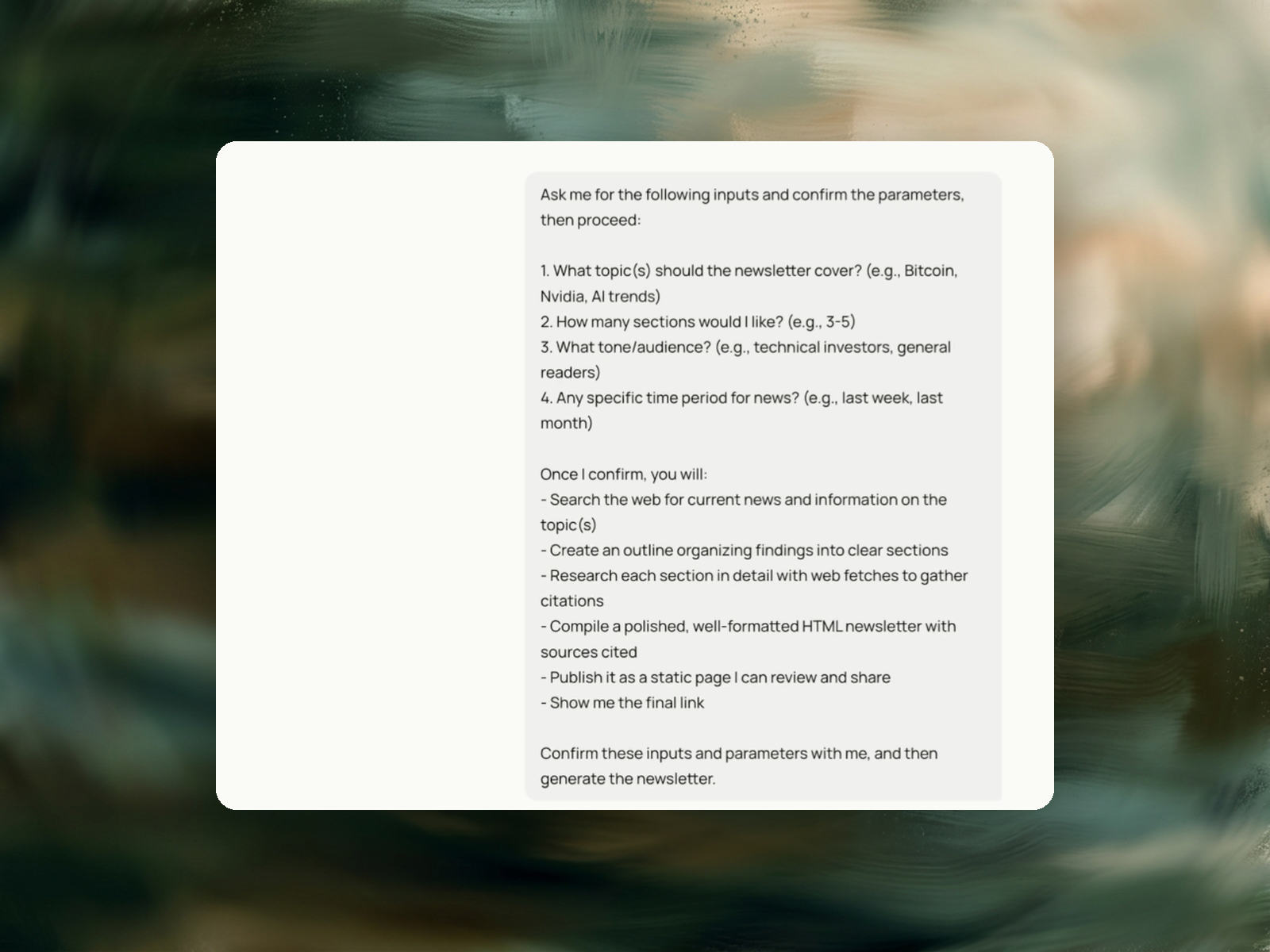 An AI newsletter generator that reads this week's news before it writes 