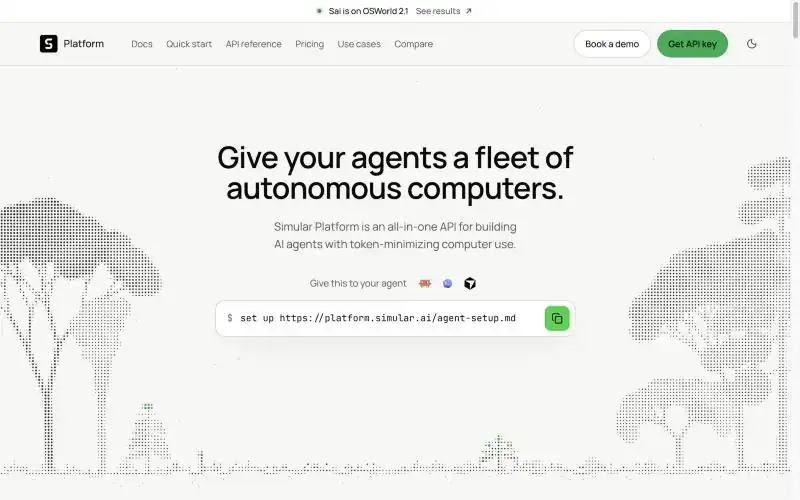 Simular Platform (Sai API) homepage