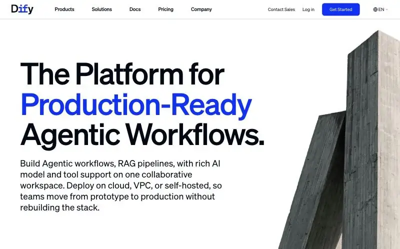 Dify homepage