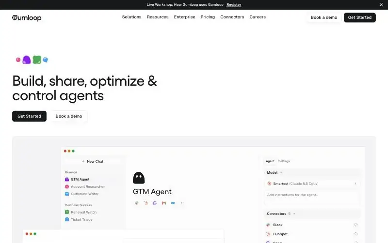 Gumloop homepage
