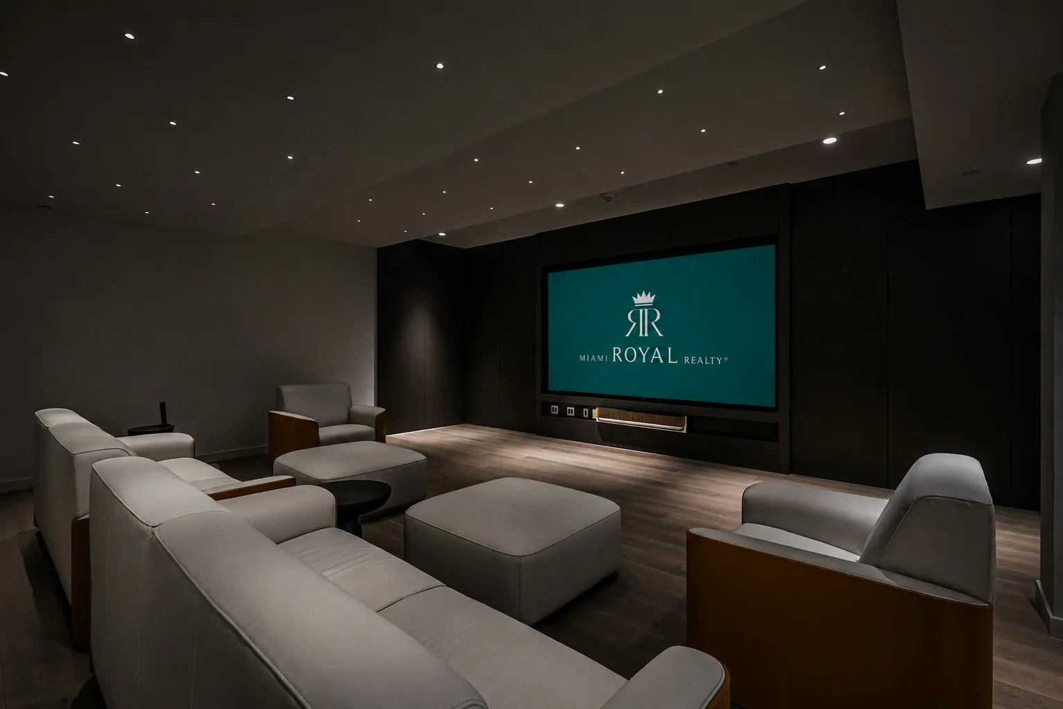 Private movie theater at Aston Martin Residences