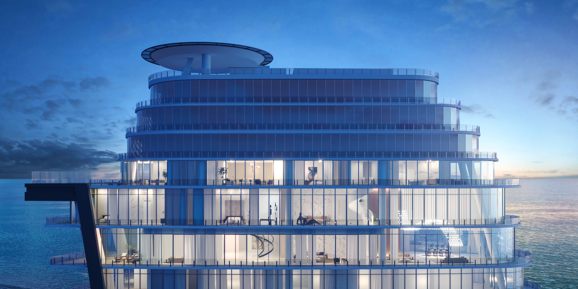 The triplex penthouse crowning Aston Martin Residences Miami