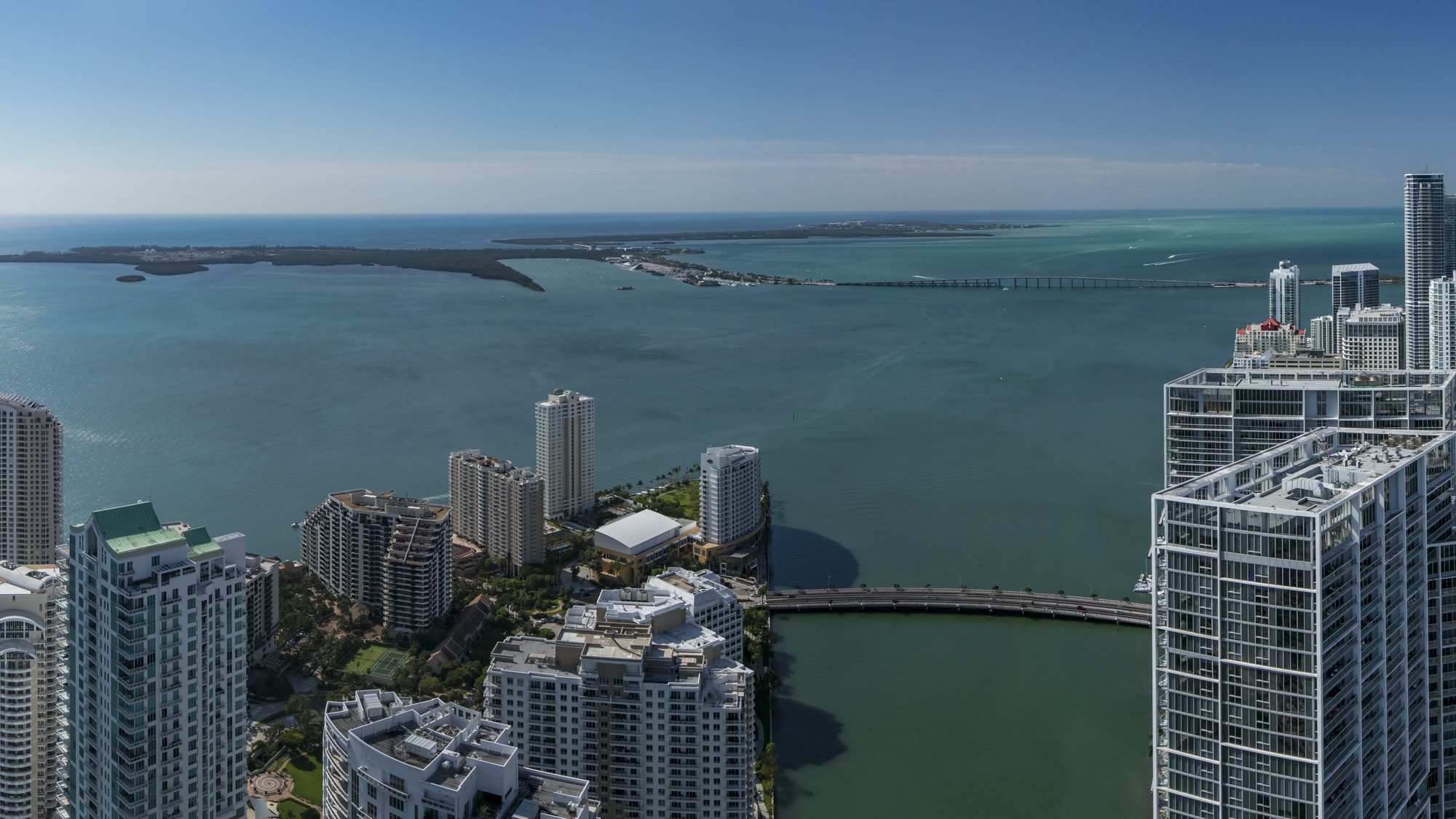 Biscayne Bay and Miami Beach seen from Residence 6301