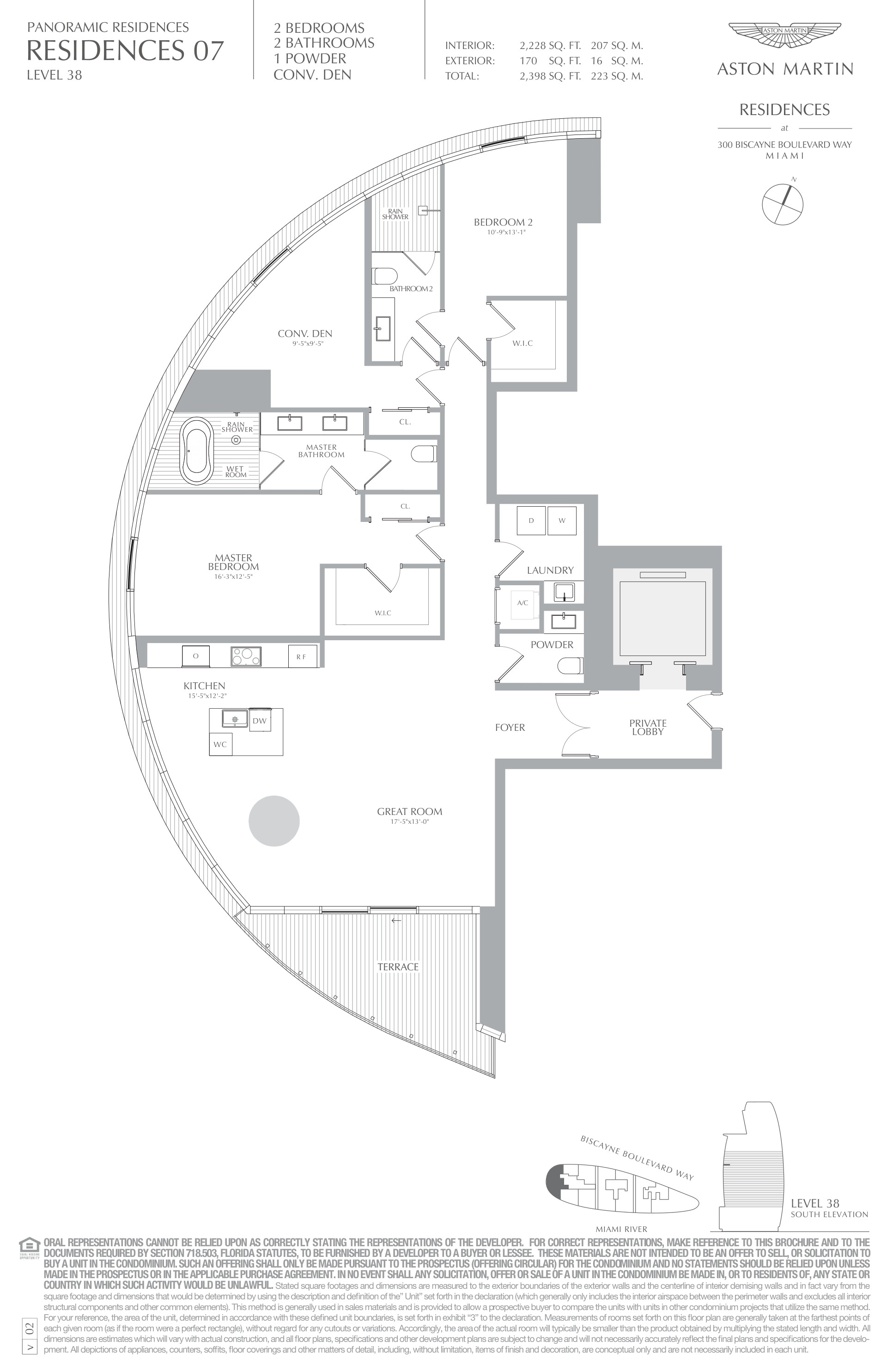 Aston Martin Residences Unit 3807 Line 07 floor plan
