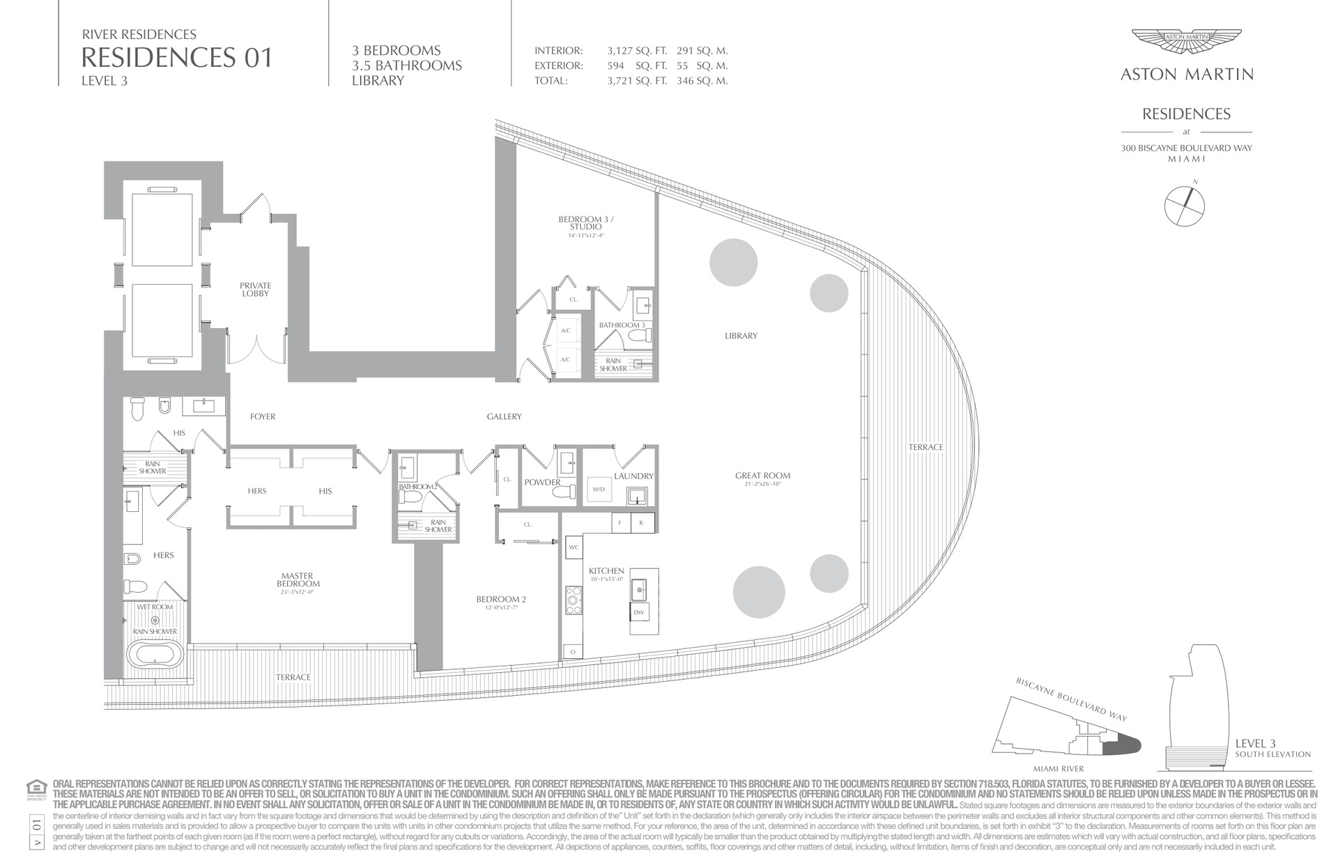Aston Martin Residences Unit 301 Line 01 floor plan