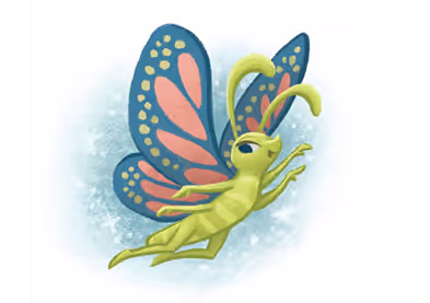 llustration of Butterfly flying