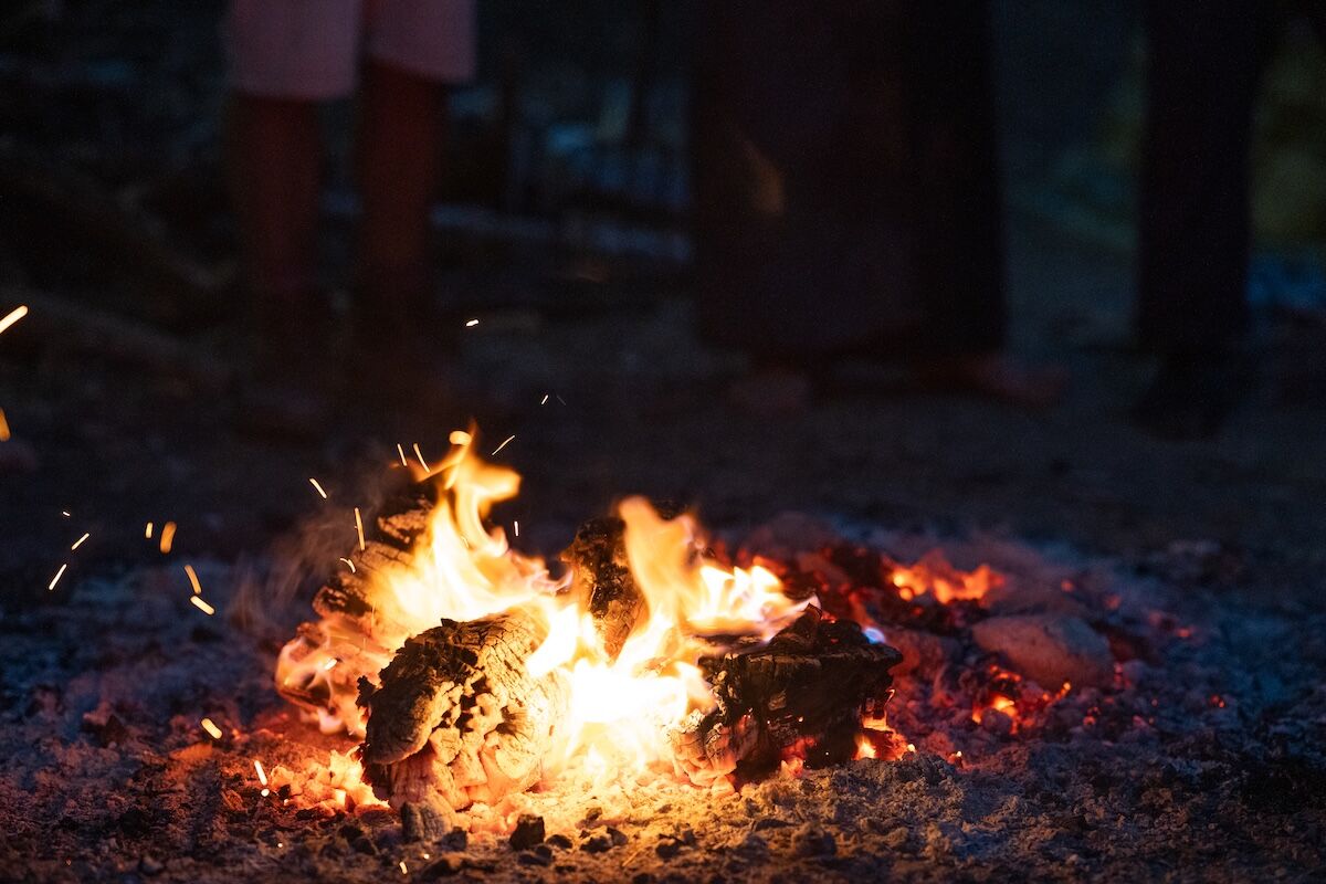 Image of fire from the Return of Men Retreat in Portugal